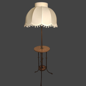 Антикварный торшер с мраморным столиком