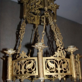 Ажурная старинная люстра